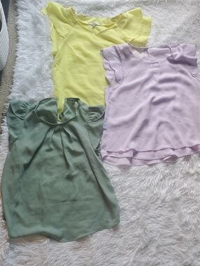 FREE W/ ANY $8 PURCHASE Papaya Pastel Sleeve Top Trio in Yellow, Lavender & Sage